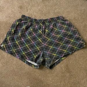 Rainbow Plaid Comfy Shorts
